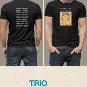 Camiseta Algodão Preta - Valorização Jana Marum